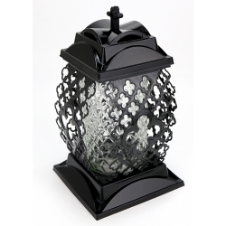 DUŻY ZNICZ stabilny i nowoczesny CZARNY ścianki wzór MAROKO